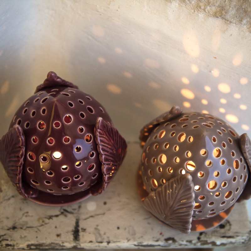 Pumo pugliese porta candela T-LIGHT in ceramica - Gift Idea