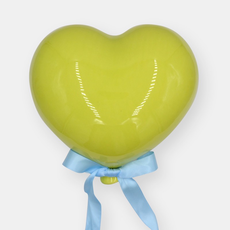 Palloncino a forma di cuore in ceramica Verde